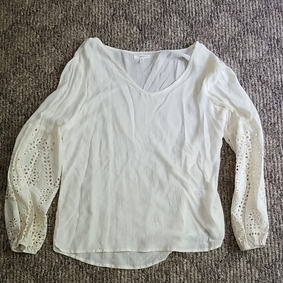 Maurices Tops - Maurices Cream Relaxed Blouse with Embellished Details
